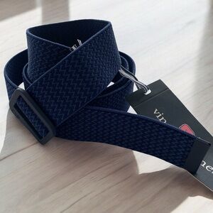 Men’s Viney Vines NWT Navy & Blue Chevron Design Stretch OTG D Ring Belt